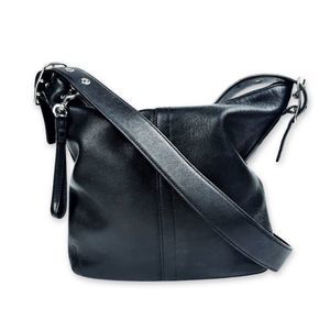 Coach Vintage Legacy Slim Duffl Crossbody Bag Black Buckle Hobo Satchel 9326